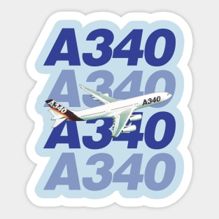 A340 in flight Sticker